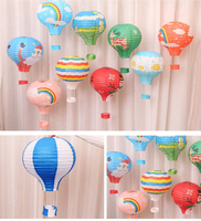 Lanterne en papier en forme de montgolfière colorée et écologique de 12 pouces pour la rentrée scolaire et la décoration de la maison