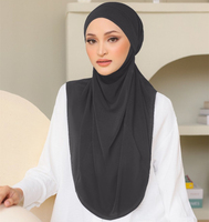Hijab instantané sans repassage ni épingles avec voile intégré, facile à porter pour femme musulmane