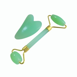 Best Seller OEM Private Label High Quality Massage Colorful Resin Face Roller Anti Aging Face SPA Gua Sha Jade Roller Set - Product Image 3