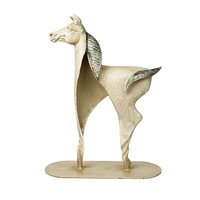 Ensemble de sculptures de chevaux modernes en alliage de zinc de qualité supérieure, statue abstraite artistique ajourée pour la maison, le bureau, le salon, la table