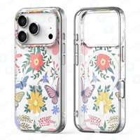 Coque de téléphone Wintop en TPU noir transparent avec panneau arrière en PC pour anneau magnétique, antichoc, anneau lumineux pour la série 17 Liquid