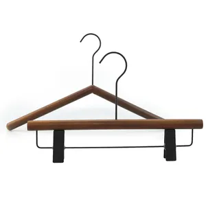 IANGO Round Wood Hangers Deluxe Customized Wieszak Wooden Cintre Adult Kids Coat Suit Pants clothes Hangers