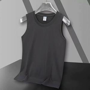 Camiseta sin Mangas de Algodón Sólido de 240 g/m², Corte Holgado, con Logotipo Personalizado, Disponible en Stock para Uso Diario y Actividades Deportivas - Product Image 2