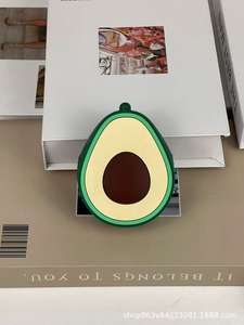 Hot Selling Avocado Shaped Convenient Silicone Coin Purse Storage Bag Headphone Bag With Stress Relieving <b>Bubble</b> Toy - Product Image 2