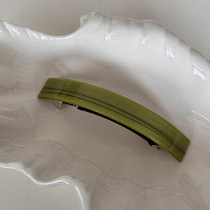 Pinza de Pelo Francesa de Acetato Curvada con Resorte, Pinza de Pelo Romántica con Resorte Metálico, Accesorio para el Cabello - Product Image 5