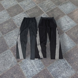 Pantalons de survêtement en coton French Terry à jambes larges pour hommes, style streetwear, baggy, empilés, surdimensionnés - Product Image 4