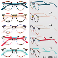 B004 Nouvelles montures de lunettes de luxe tendance en forme de chat, en acétate rouge, lunettes optiques pour femmes, lunettes de lecture