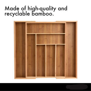 Cajas Organizadoras de Bambú para Almacenamiento en el Hogar, Cocina, <span class=keywords><strong>Despensa</strong></span>, <span class=keywords><strong>Armario</strong></span>, Oficina, Dormitorio, Baño, Modelo Decorativo - Product Image 6