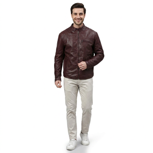 Veste en cuir pour homme de qualité supérieure, collection hiver 2026, grande taille, en cuir de vachette, fournie directement par l'usine - Product Image 1