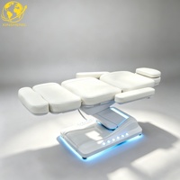 Lit de beauté électrique inclinable moderne à 3 moteurs, design pliable, cadre en acier inoxydable, pour soins du visage, tatouage, cils, spa, marque XS