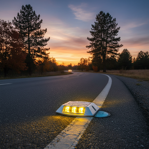 Bouton Route Solaire Jaune avec 3x3 LEDs Fabriqué en Turquie - Product Image 3