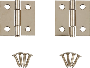 Bisagras de cobre antiguo |   1 1/2 pulgadas de alto x 1 1/2 pulgadas de ancho |   Bisagra para Puerta de Armario con Pasador Extraíble - Product Image 4