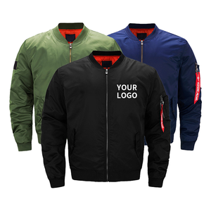 Chaqueta Bomber de Invierno para Hombre de Alta Calidad con Cuello Alto, Tejido de Ganchillo, Cierre de Cremallera, Logotipo Personalizado Bordado, Impresión, Impermeable - Product Image 1