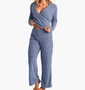 Conjunto de Pijamas Largos para Mujer, Personalizados de Fábrica, para Europa y Estados Unidos, de Primavera e Invierno, Térmicos, Gruesos, de Felpa Coral, Ropa de Dormir Cálida - Product Image 2