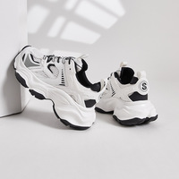 Chaussures de sport décontractées pour femmes, respirantes, en maille, à lacets, classiques, style papa, semelle intercalaire épaisse en EVA, imperméables, tendance 2025