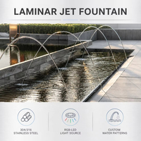 Fuente de Agua Laminar OEM, Equipo Profesional para Exteriores, Suministro Personalizado Directo de Fábrica B2B para Proyectos de Paisajismo