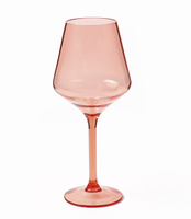 Verres à vin sans pied en plastique à motif rose orange colorés incassables pour Tritan verres à vin rouge en plastique colorés pour mariage