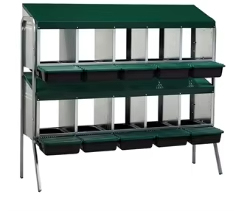 Canasta de Recolección de Huevos de Plástico Extraíble, Nido de Metal de Dos Filas con Patas, 20 Compartimentos para la Puesta de Huevos - Product Image 2