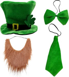 El conjunto <span class=keywords><strong>de</strong></span> <span class=keywords><strong>disfraz</strong></span> <span class=keywords><strong>de</strong></span> felpa personalizado <span class=keywords><strong>de</strong></span> ST Patrick Day incluye sombrero <span class=keywords><strong>de</strong></span> traje <span class=keywords><strong>de</strong></span> fiesta decorado - Product Image 1