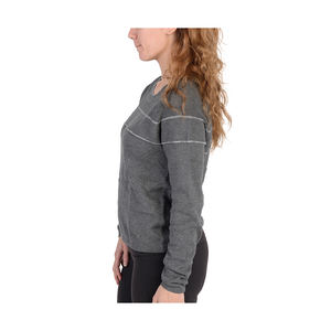 Pour Adidas femmes Sport Luxe paillettes gris pull col haut avec nœud respirant avant Logo XS taille pour la saison automne/hiver - Product Image 3