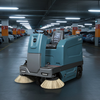 Balayeuse de sol électrique compacte haute pression GIYO S1400 moderne avec panneau à un clic et nouvelle poubelle de 100 L