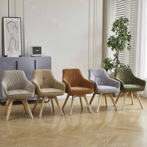 Chaise de <span class=keywords><strong>salle</strong></span> à <span class=keywords><strong>manger</strong></span> OKAY, élégante, style café, moderne, minimaliste, tissu textile de haute qualité, confortable, pivotante. - Product Image 2