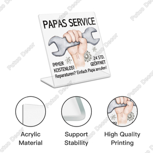 ของตกแต่งโต๊ะอะคริลิคโค้งมนสร้างแรงบันดาลใจ พร้อมคำคมครอบครัวเยอรมันสำหรับพ่อแม่และพี่น้อง - Product Image 3