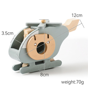 Trieur d'avion Montessori en <span class=keywords><strong>bois</strong></span> intelligent, jouet fait à la main pour bébé, sac éducatif pour enfants, bricolage unisexe - Product Image 5