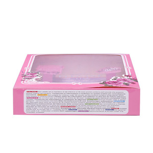 Custom doll packaging box with die cut window