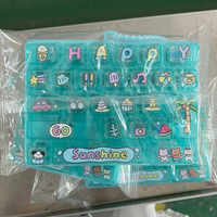Nouveau style 2026 – Pendentif porte-clés clavier 26 touches en PVC transparent anti-stress, petit jouet décoratif unisexe