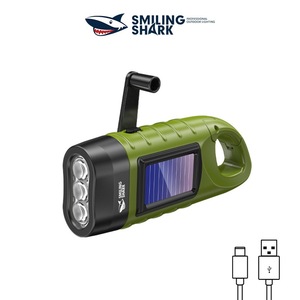 Smiling Shark Solar Emergency <b>Light</b> LED Outdoor Camping Lamp <b>Waterproof</b> Portable With Handle - Product Image 4