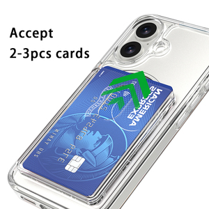 Ingrosso Nuovo Arrivo Universale Magnete Cellulare Porta Carta di Credito Chiaro Custodia per iPhone 17 Pro Max per <span class=keywords><strong>Samsung</strong></span> Accessorio - Product Image 3