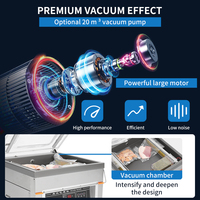 Machine de scellage sous vide de nourriture à chambre unique électrique DZ600 pour l'emballage sous vide de viande de poulet dans une pochette ou une feuille