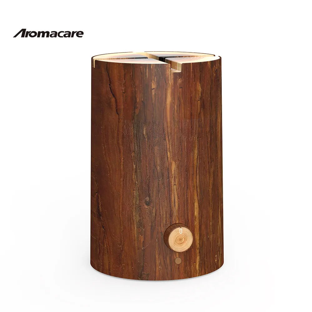 Aromacare 2.3L Wilderness Wood Ultrasonic Fire Humidifier Module Tree Stump Flame Humidifiers