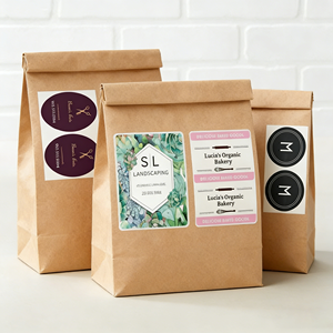 Emballage de boulangerie artisanale, produits gastronomiques, étiquettes adhésives en papier en rouleau - Product Image 4
