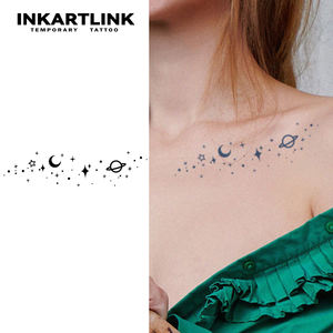 Pegatinas Impermeables Semipermanentes de <span class=keywords><strong>Galaxia</strong></span> Universal, Parches No Tóxicos de Larga Duración de 2 Semanas, <span class=keywords><strong>Tatuaje</strong></span> Temporal al por Mayor - Product Image 1