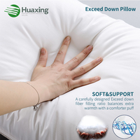 Oreillers de lecture pour lit, qualité hôtelière, style à soufflets, blancs, 100% coton, garnissage en fibres de polyester alternative au duvet, taille standard