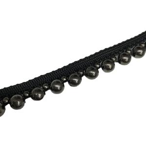 Ruban de dentelle perlé unilatéral fait à la main sangle perlée bricolage vêtements accessoires collier décoratif blanc noir dentelle ruban tresse - Product Image 2