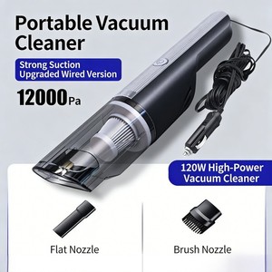 Aspirateur de voiture portable électrique à main en plastique ABS noir, autonomie de 30 à 45 minutes, pour la maison, l'extérieur et le <span class=keywords><strong>garage</strong></span> - Product Image 1