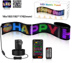X-7SEVEN Nouvelle Panneau LED Programmable par Application Personnalisable pour Voiture, Affichage USB à Messages Défilants, Matrice Lumineuse pour Décoration de Magasin