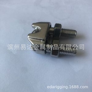 คลิปหนีบสายเคเบิลสแตนเลส Eda ขนาด 1/4 นิ้ว แบบอเมริกัน สำหรับเชือกเหล็กอ่อน ใช้ในอุตสาหกรรมทั่วไป - Product Image 3