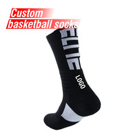 Chaussettes de basket-ball rembourrées épaisses classiques personnalisées OEM Longues chaussettes Elite de basket-ball