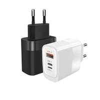 Justlink US UK EU Plug 30W Charger USB a C L 3 Ports Charger QC 3.0 PD Wall Charger Kompatibel Secara Luas untuk iPhone 17 15