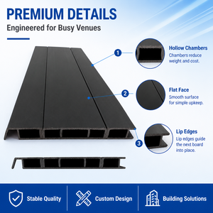 <strong>PVC</strong> Skirting Board <strong>Baseboard</strong> Profile <strong>PVC</strong> Wall Base Molding Click Cinema Auditorium Skirting Custom - Product Image 2