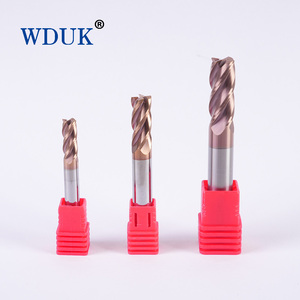HRC55 Tungsten Çelik Yuvarlak Uçlu Freze, 4 Kanallı Karbür <span class=keywords><strong>CNC</strong></span> Freze Kesicisi, Çelik İşleme İçin - Product Image 1