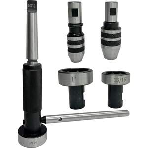 MT2 Lathe Tailstock Die Holder Set <b>Threading</b> Tapping Attachment Durable Steel HSS Material 60pc - Product Image 1