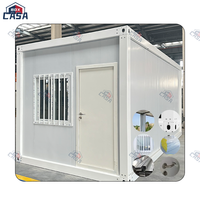 Maison mobile en petite cabine Maison sur roues Maison à ossature en acier Maison préfabriquée en conteneur détachable