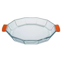 Hxglass – Plat de cuisson hexagonal en verre trempé avec couvercle, résistant à la chaleur, pour four à micro-ondes, avec deux poignées, pour salade et rôtissage, 1L, 1.5L, 2L