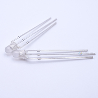 1000 pièces/sac échantillon gratuit 3mm bicolore rouge vert bleu jaune lentille diffuse ronde 3 broches couleurs de remorquage 3mm diode LED pour voyant lumineux