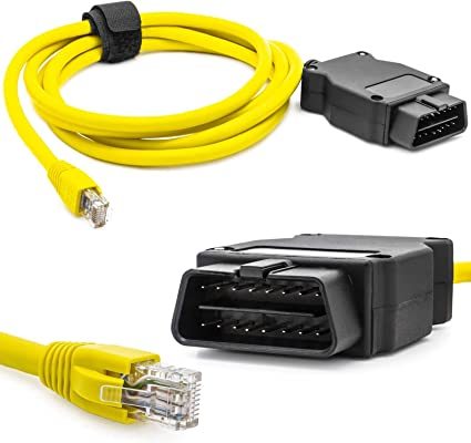 Bofan Right Angle OBD RJ45 Cable 4-Conductor Copper Conductor PVC Insulation 3m Length Black Mercedes Bluetec Engines Car